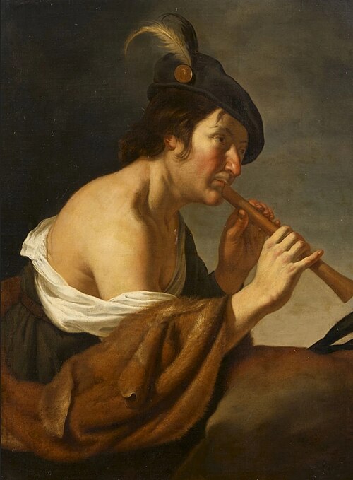 Man with a Flute, 1627, Jan van Bijlert
