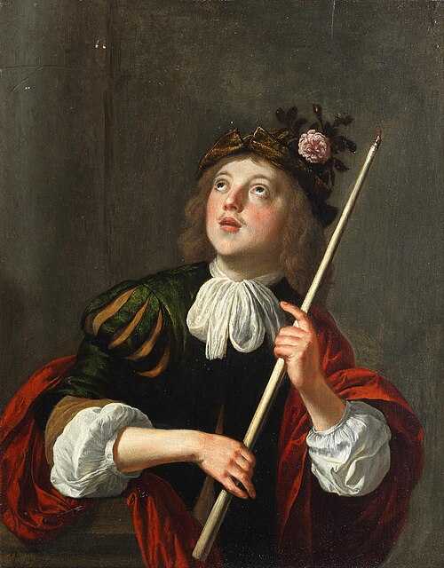 A lamplighter holding a torch, 1650, Jan van Bijlert
