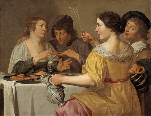 Pulling the Pretzel, 1630, Jan van Bijlert