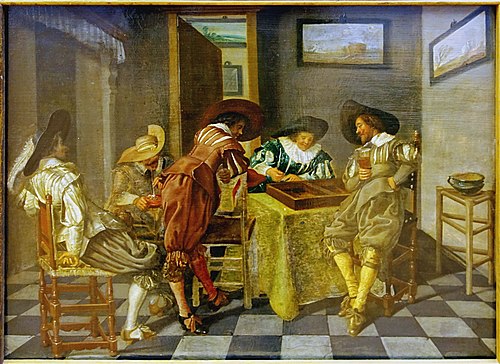 The Tric-Trac Players, 1630, Dirck Hals