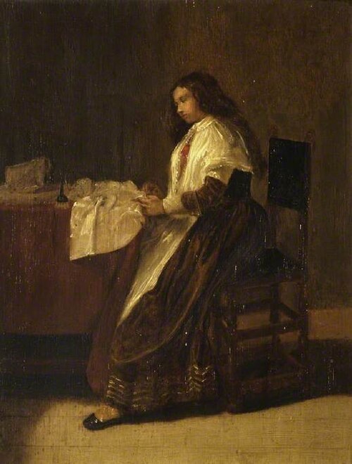 Woman at her work, , Dirck Hals
