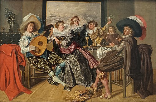 dinner party, 1610, Dirck Hals