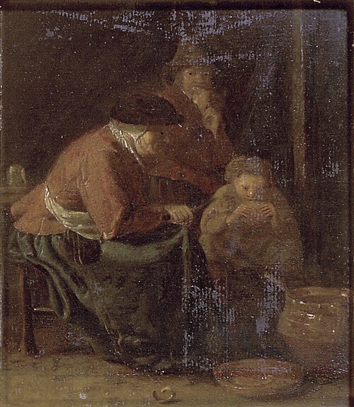 Interior with three Peasants, , Jan Miense Molenaer