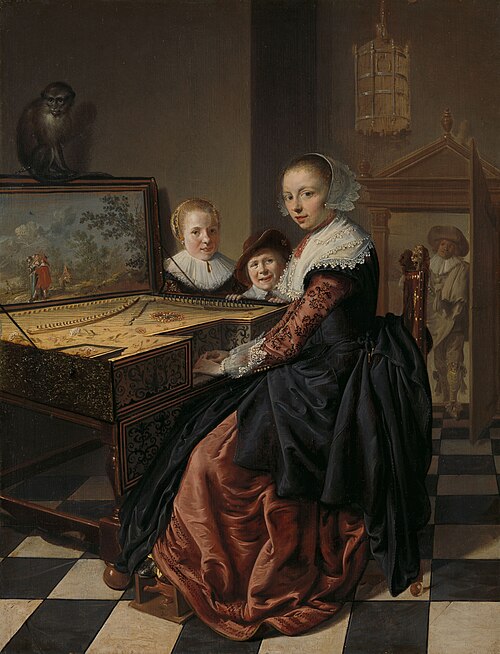 Femme jouant du virginal, 1635, Jan Miense Molenaer