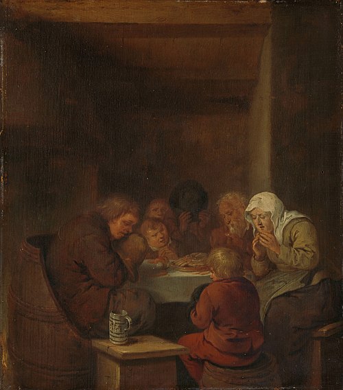 Saying grace, 1650, Jan Miense Molenaer
