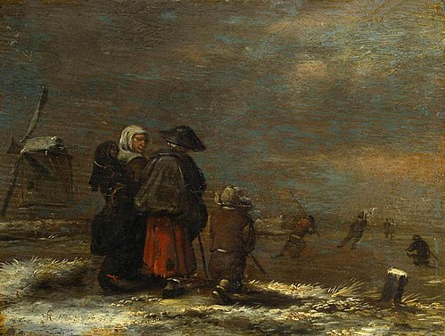 Winter Landscape with a Windmill, 1650, Jan Miense Molenaer