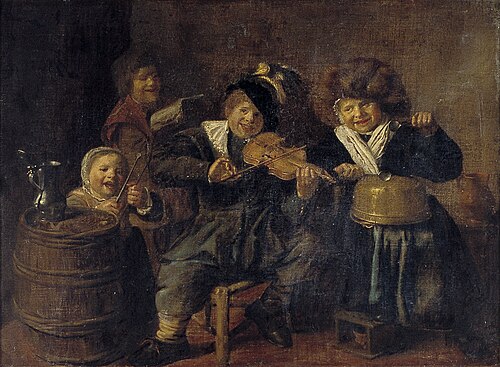 Music-making children, 1630, Jan Miense Molenaer