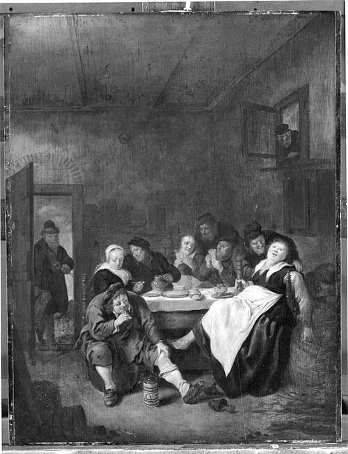 Bauerngesellschaft im Wirtshaus, 1638, Jan Miense Molenaer