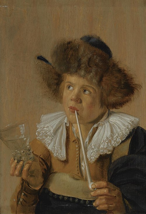 Boy smoking a pipe: Taste, 1631, Jan Miense Molenaer