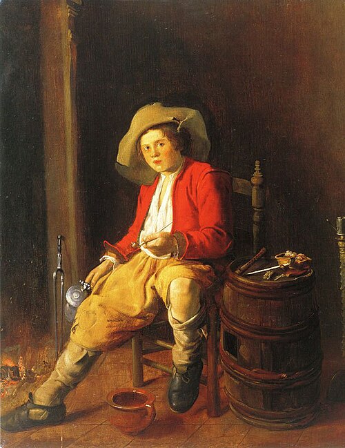 Boy Holding a Tankard and a Pipe, 1635, Jan Miense Molenaer