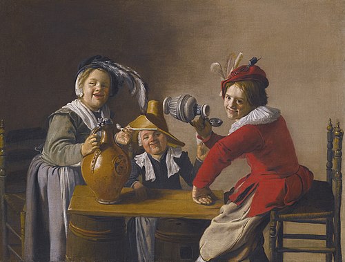 Three Children drinking and Making Mischief, 1629, Jan Miense Molenaer