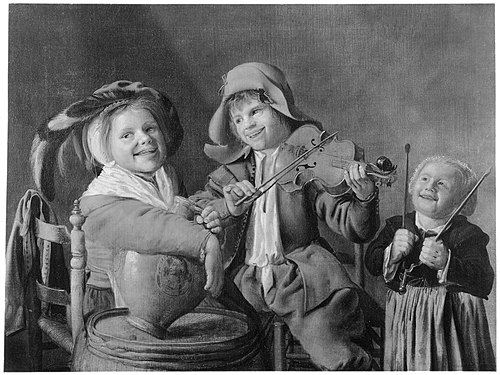 Three Children playing Music, 1630, Jan Miense Molenaer