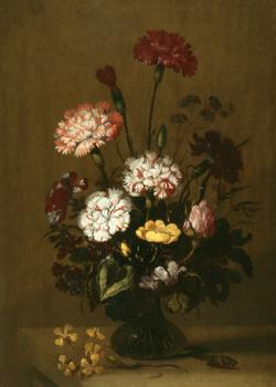 Flowers in a glass vase, 1640, Hans Gillisz. Bollongier