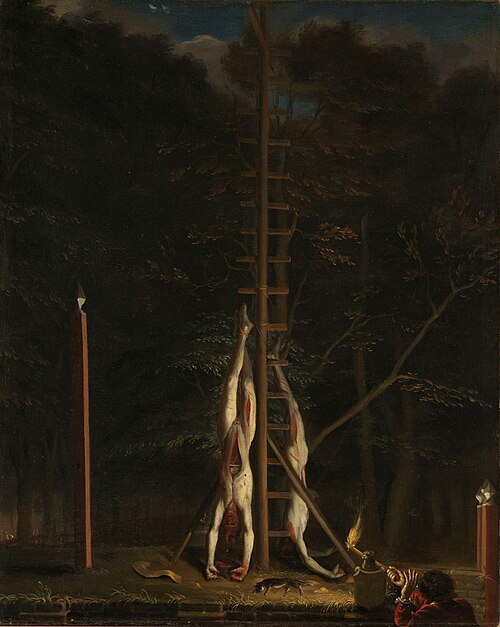 The Corpses of the De Witt Brothers, 1673, Jan de Baen