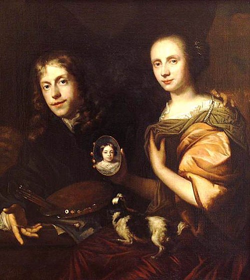 Self-Portrait with His Wife Maria, 1674, Jan de Baen