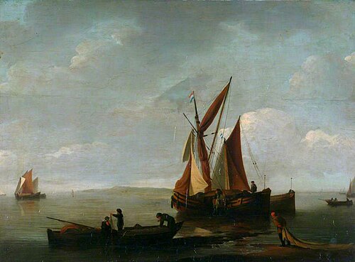 Sea Piece with Fishing Boats, , Jan van de Cappelle