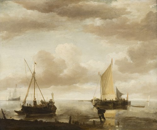 Calm sea with fishing boats, 1659, Jan van de Cappelle