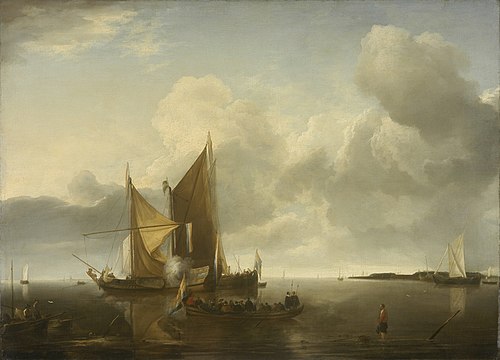 Ships in a Calm, 1650, Jan van de Cappelle