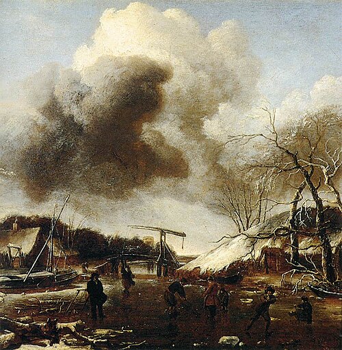 Paysage d'hiver, 1660, Jan van de Cappelle