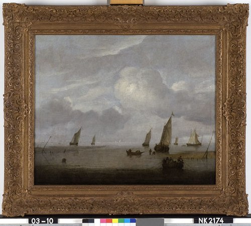 Kalme zee met zeilboten, 1664, Jan van de Cappelle