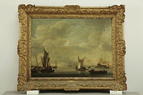 River Scene with Sailing Boats, 1660, Jan van de Cappelle