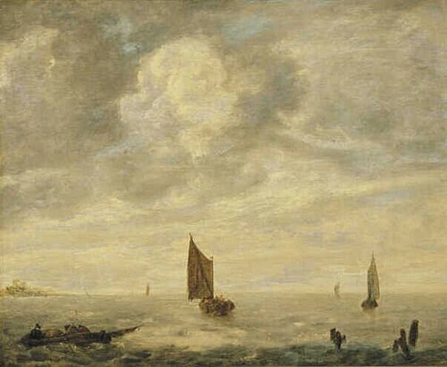 Restless River with Sailing Boats, 1660, Jan van de Cappelle