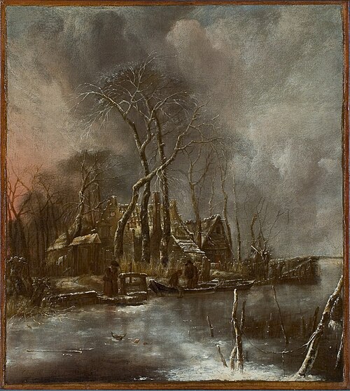 Winter on the Canal, 1652, Jan van de Cappelle