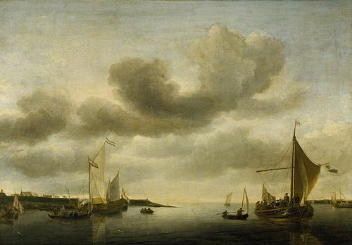 A River Estuary, 1660, Jan van de Cappelle