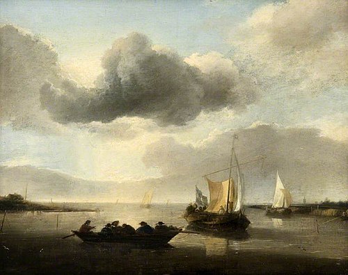 Vessels in the Mouth of a River, 1655, Jan van de Cappelle