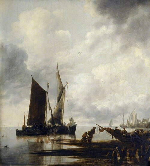 Boats in Shallow Water, 1653, Jan van de Cappelle