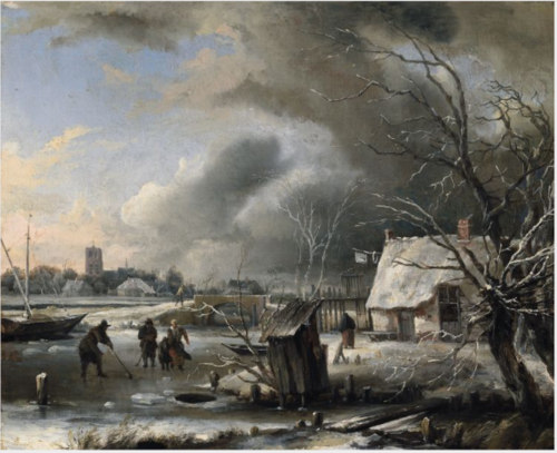 A River Scene in Winter, 1653, Jan van de Cappelle