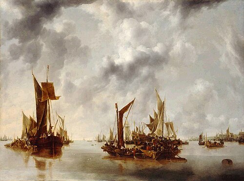 A Calm, 1654, Jan van de Cappelle