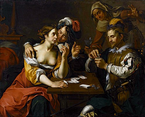 Les joueurs de cartes., 1700, Wouter Crabeth II