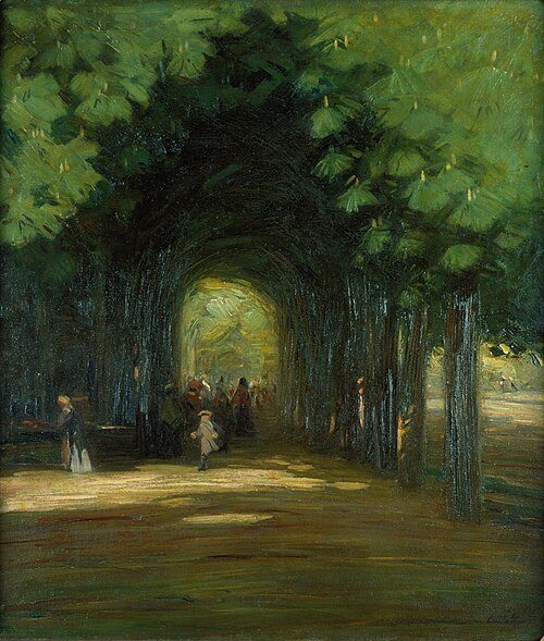 Alley in Luhačovice, 1918, Stanislav Lolek