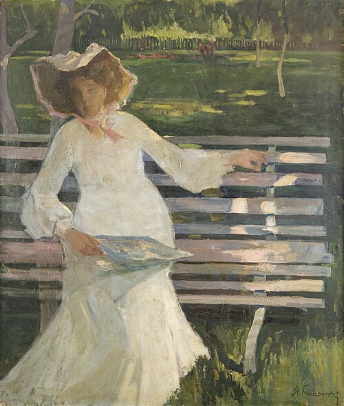 On a Bench, 1905, Stanisław Kuczborski