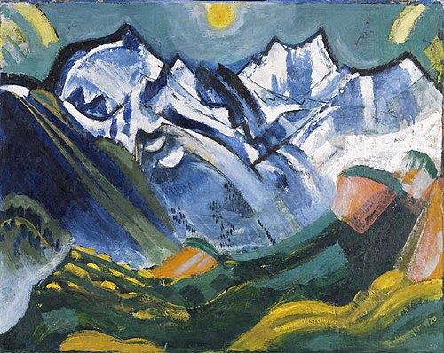 Hochgebirgslandschaft mit Scheerhorn, 1920, August Babberger