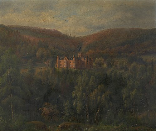 A view of Schloss Waldleiningen, 1863, August Becker