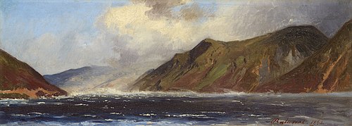A Storm on Loch Muick, 1864, August Becker