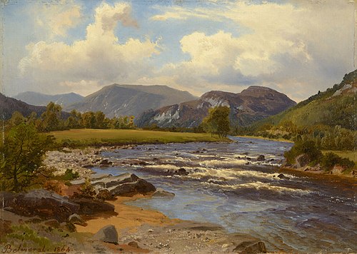 A View on the Dee, 1864, August Becker