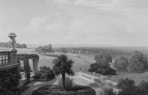 Osborne: the Lower Terrace, 1871, August Becker