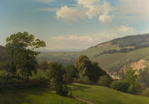 A view From The Villa Hohenlohe, 1877, August Becker