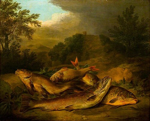 A Group of Fish Lying on the Ground, , Stephen Elmer