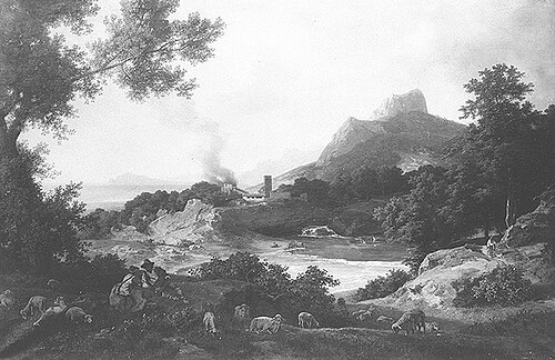 Italienische Landschaft, 1869, August Bromeis