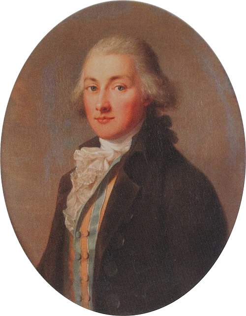 Bildnis Carl Friedrich Rudolf May (1768-1846), Herr zu Rued, des Grossen Rats., 1792, August Friedrich Oelenhainz