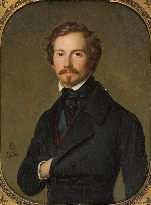 Portrait de Romain de Bourge (1810-1846), époux de Juliette Destailleur (1812-1892), 1846, Louis Hersent