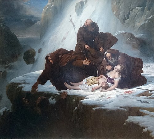 Les Religieux du mont Saint-Gothard, 1824, Louis Hersent