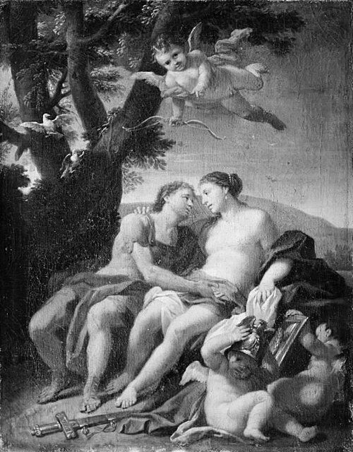 Mars, Venus og Amor, 1709, Hendrick Krock