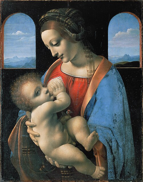 Madone Litta, 1490, Léonard de Vinci