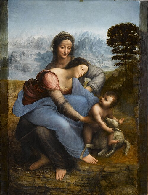 La Vierge, l'Enfant Jésus et sainte Anne, 1511, Léonard de Vinci