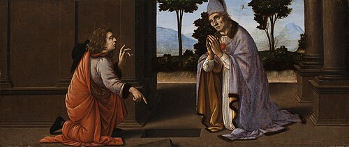 A Miracle of Saint Donatus of Arezzo, 1477, Léonard de Vinci